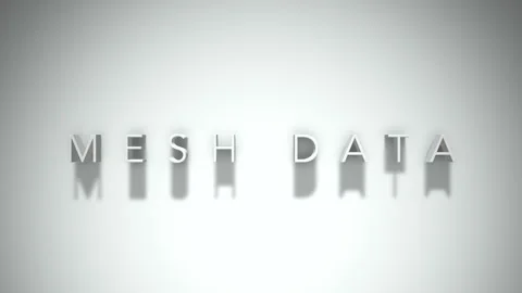 Mesh data 3D title animation with shadows on a white background Stock Footage 297012118