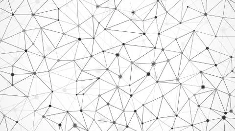 Mesh of data array. Node structure. Molecular mesh texture. Digital futuristi Stock Illustration