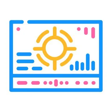 Mesh with different data color icon vector illustration Stock Illustration