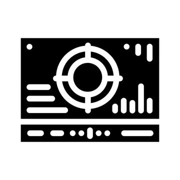 Mesh with different data glyph icon vector illustration 库存插图