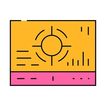 Mesh with different data icon color illustration Illustrazione stock