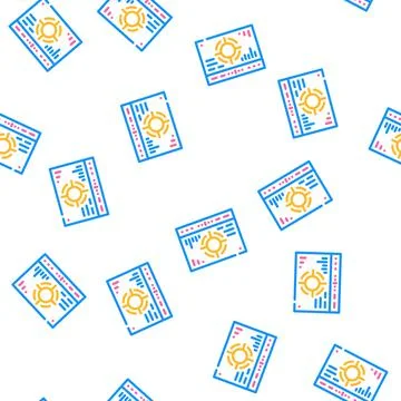 Mesh with different data vector seamless pattern Stock Illustration