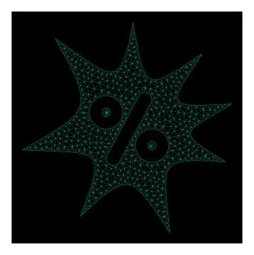 Mesh Discount Boom in Polygonal Wire Frame Vector Style 스톡 일러스트