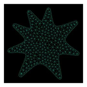 Mesh Exploding Boom in Polygonal Carcass Vector Style イラスト素材