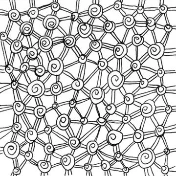 Mesh ink texture background. Vintage black and white illustration with mesh.  Stock Illustration