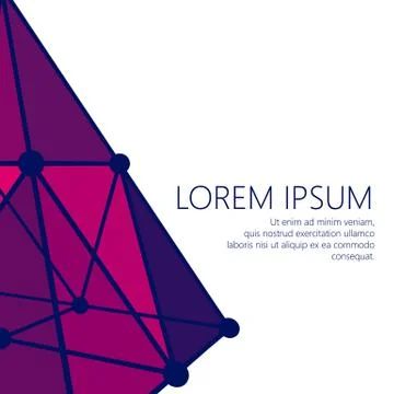 Mesh polygonal background. Scope of lines and dots. Ball of the lines connected Illustrazione stock