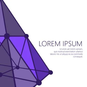 Mesh polygonal background. Scope of lines and dots. Ball of the lines connected Illustrazione stock