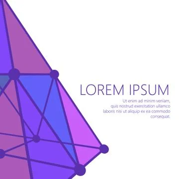 Mesh polygonal background. Scope of lines and dots. Ball of the lines connected Illustrazione stock