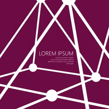 Mesh polygonal background. Scope of lines and dots. Ball of the lines connected Illustrazione stock