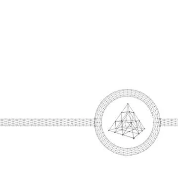 Mesh polygonal background. Scope of lines and dots. Ball of the lines connect 스톡 일러스트