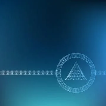 Mesh polygonal background. Scope of lines and dots. triangle of the lines イラスト素材