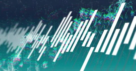 Mesh pulsing, white bars appearing and shifting right while growing into front, Stock Illustration