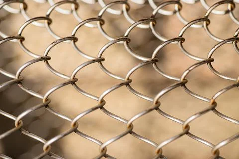 Mesh rabitz , texture of weaving mesh network link. Close up of a fence. barrier Foto stock