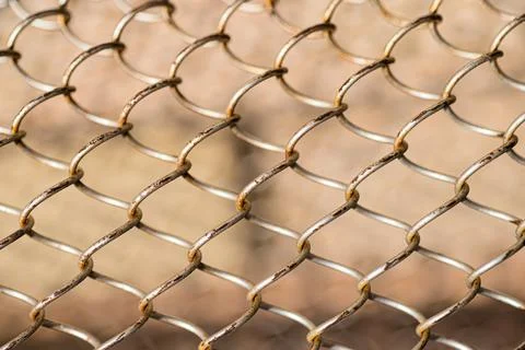 Mesh rabitz , texture of weaving mesh network link. Close up of a fence. barrier Stock Photos