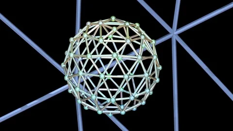 Mesh rotating sphere. 動画素材 86265391