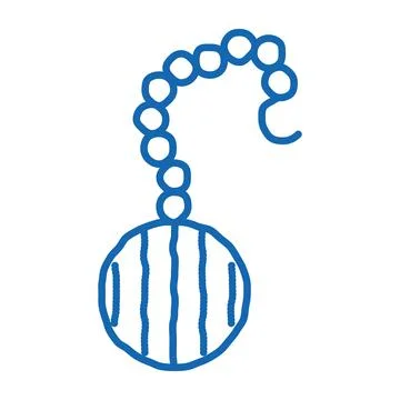 Mesh spoon for filtering tea doodle icon hand drawn illustration Illustrazione stock