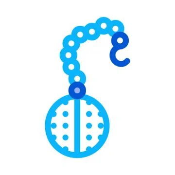 Mesh spoon for filtering tea icon vector outline illustration 스톡 일러스트