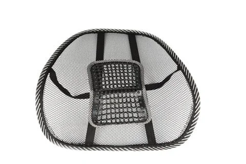 Mesh support cushion on car sit or chair Stock Photos