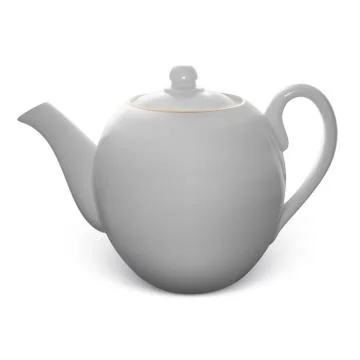 Mesh teapot with gold border Stock Illustration