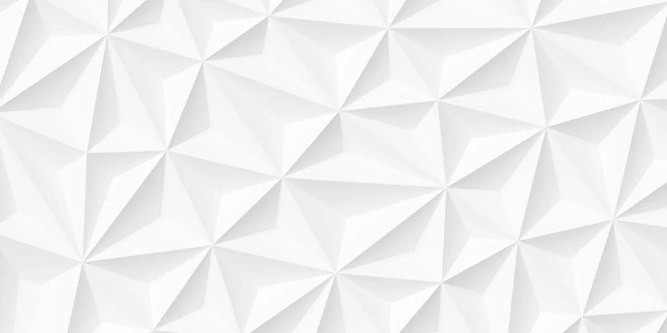 Mesh of three dimensional white triangles geometrical background wallpaper .. Stock Illustration