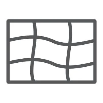 Mesh tool line icon, tools and design, instrument Stock Illustration