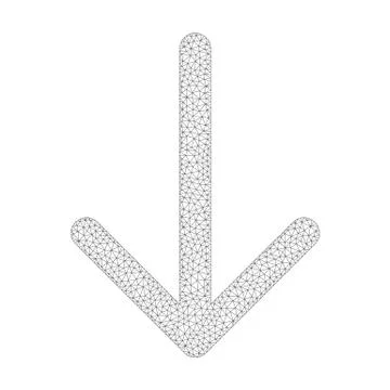 Mesh Vector Arrow Down Icon 库存插图