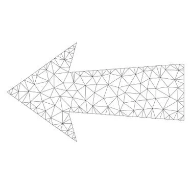 Mesh Vector Arrow Left Icon Ilustración de archivo