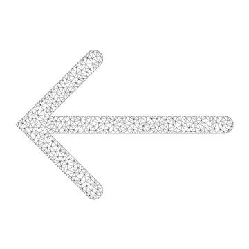 Mesh Vector Arrow Left Icon Ilustración de archivo
