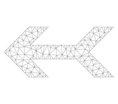 Mesh Vector Arrow Left Icon Ilustración de archivo