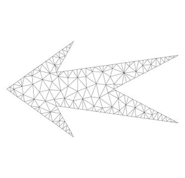Mesh Vector Arrow Left Icon Ilustración de archivo