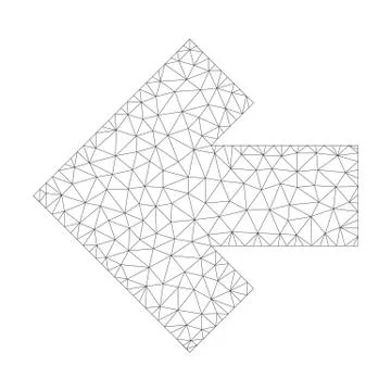 Mesh Vector Arrow Left Icon Ilustración de archivo