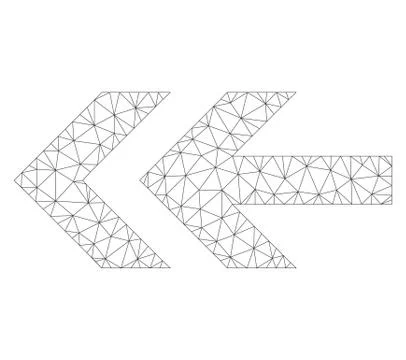 Mesh Vector Arrow Left Icon Ilustración de archivo