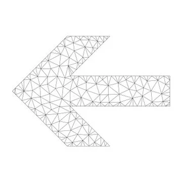 Mesh Vector Arrow Left Icon Ilustración de archivo