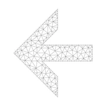 Mesh Vector Arrow Left Icon Ilustración de archivo