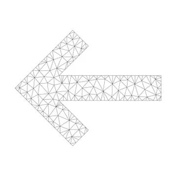 Mesh Vector Arrow Left Icon Ilustración de archivo