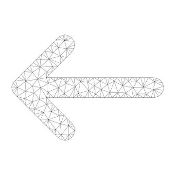 Mesh Vector Arrow Left Icon Ilustración de archivo