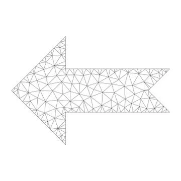 Mesh Vector Arrow Left Icon Ilustración de archivo