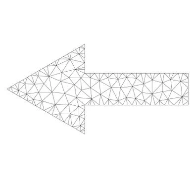 Mesh Vector Arrow Left Icon Ilustración de archivo