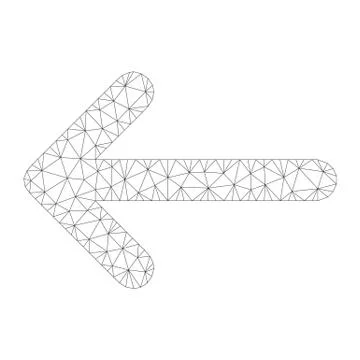 Mesh Vector Arrow Left Icon Ilustración de archivo