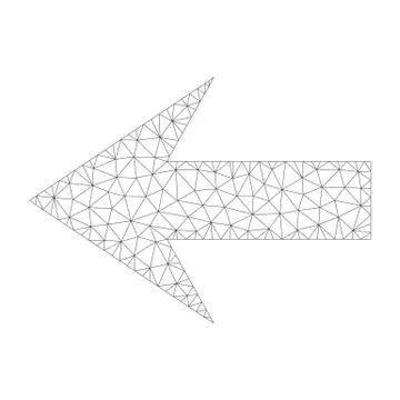 Mesh Vector Arrow Left Icon Ilustración de archivo