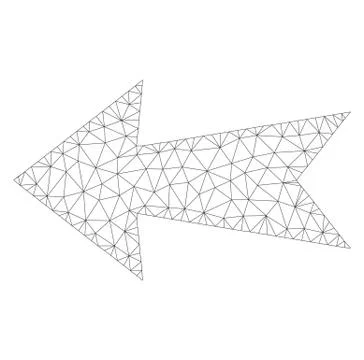 Mesh Vector Arrow Left Icon Ilustración de archivo