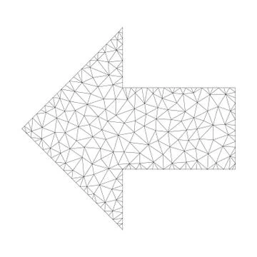 Mesh Vector Arrow Left Icon Ilustración de archivo