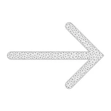 Mesh Vector Arrow Right Icon Ilustración de archivo