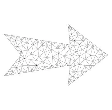 Mesh Vector Arrow Right Icon Illustrazione stock