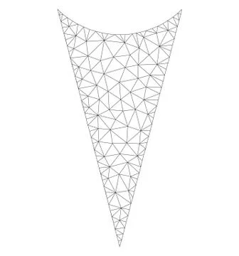 Mesh Vector Arrowhead Down Icon Stock Illustration