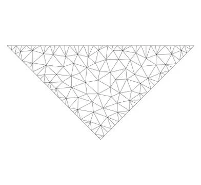 Mesh Vector Arrowhead Down Icon Stock Illustration