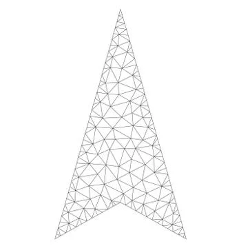 Mesh Vector Arrowhead Up Icon Stock Illustration