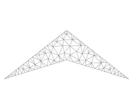 Mesh Vector Arrowhead Up Icon Stock Illustration