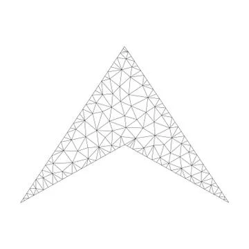 Mesh Vector Arrowhead Up Icon Illustrazione stock