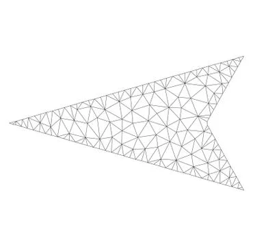 Mesh Vector Arrowhead Left Icon Ilustración de archivo
